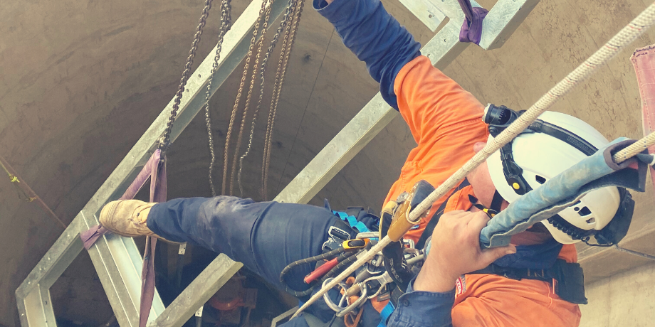 Difficult Rope Access Work in Wet Well