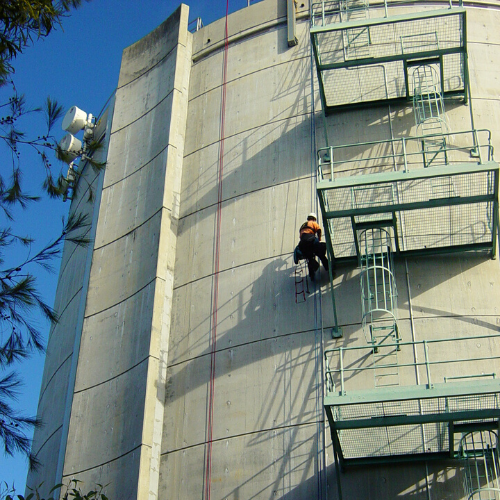 Height Safety System for cylindrical structure