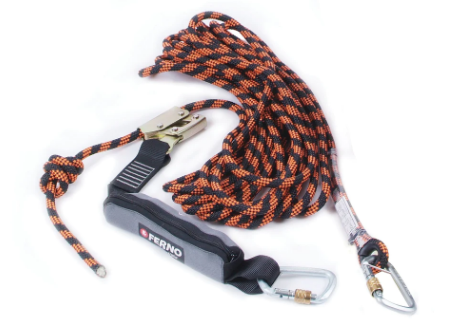 Rope adjuster shock absorbing lanyard