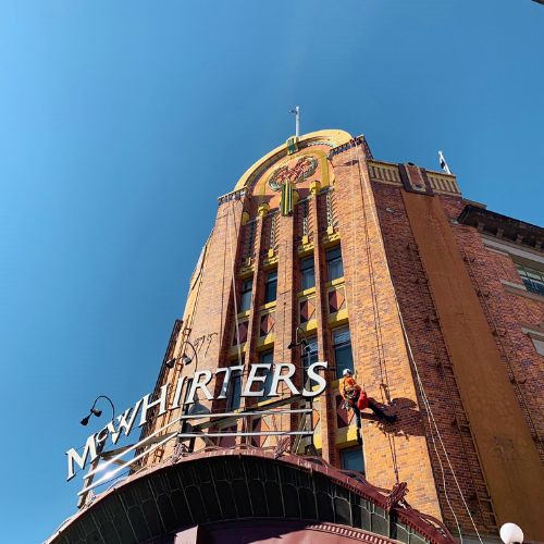 Scaling McWhirters building